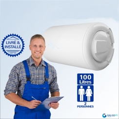 Chauffe eau électrique  100L  Horizontal Sortie Basse Résistance 